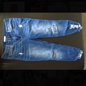 Distressed Skinny Jeans - with Distressed ankle. Size 11